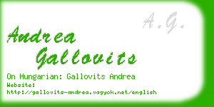 andrea gallovits business card